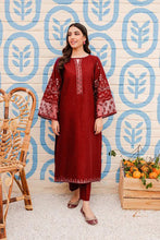 Load image into Gallery viewer, Lalande maroon 2Pc - Embroidered Dress
