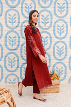 Load image into Gallery viewer, Lalande maroon 2Pc - Embroidered Dress
